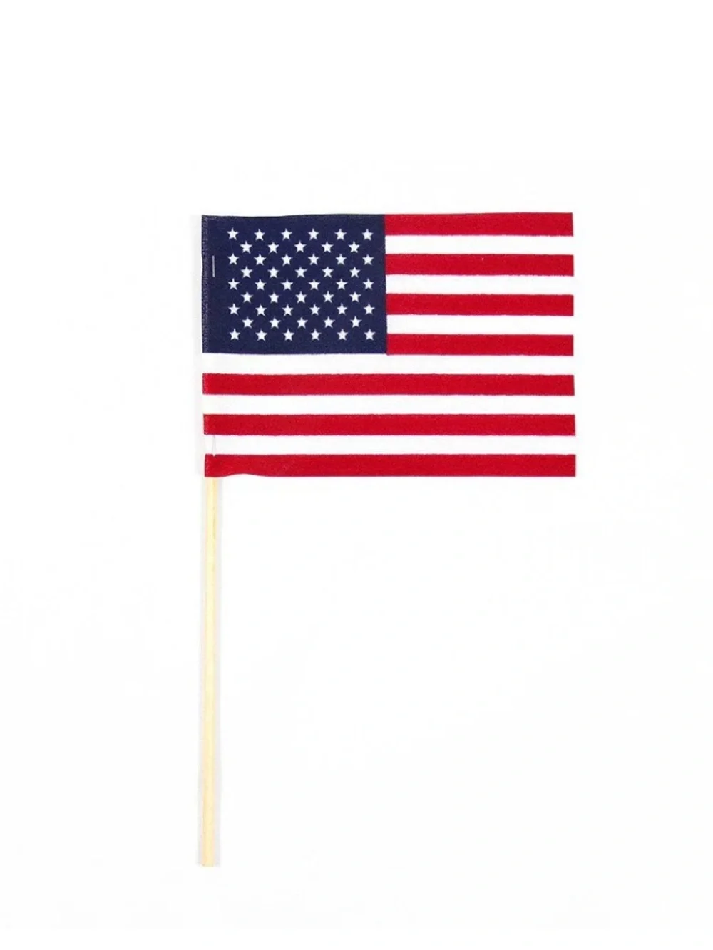 Set of 20 Patriotic Small American Hand  Stick Flag Without Tip 4x6”